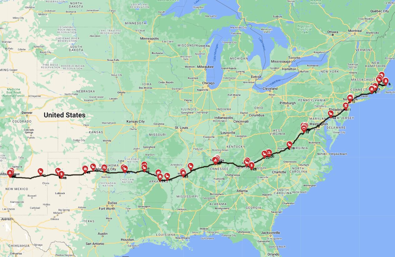 Boston to Albuquerque